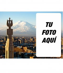 Collage para poner tu foto con la ciudad de Ereván
