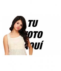 Haz un montaje junto con la cantante Selena Gomez