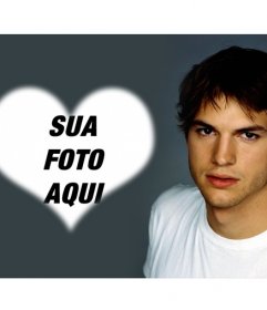 Fotomontagem para colocar uma imagem em forma de coração com Ashton Kutcher