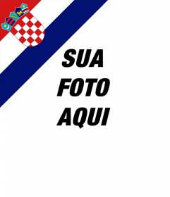 Efeito da bandeira de Croatia em um canto de suas fotos para
