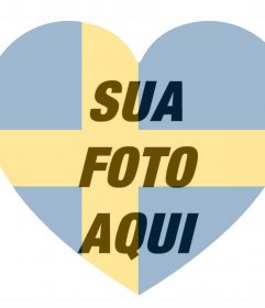 Suécia coração deu forma à bandeira como um filtro para adicionar às suas fotos