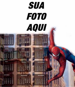 Homem-Aranha em seu calendário 2016 Inglês para editar 