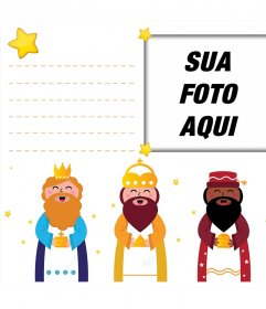 Carta customizável a três reis 