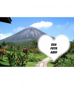 Cartão do Vulcão Arenal para decorar a sua imagem
