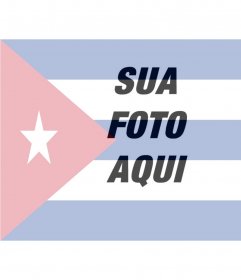 Colagem para colocar a bandeira de Cuba, juntamente com sua foto