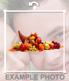 Etiqueta de uma cornucópia 