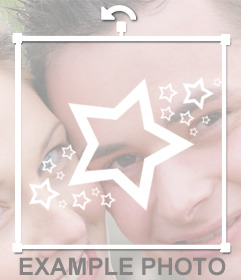 Estrelas brancas decorativas colar em suas imagens on-line