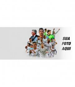 Facebook foto da capa com os jogadores de futebol do Real Madrid 
