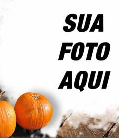 Moldura com abóboras de Halloween fundo especial