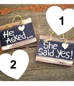 Lembrança de amor para adicionar duas fotos com este efeito 