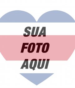 Forma do coração da bandeira Costa Rica como um filtro para suas fotos 