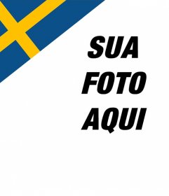 Efeito de foto para colocar a bandeira da Suécia no canto de sua foto