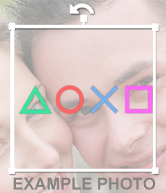 símbolos PLAYSTATION sobre suas fotos com este efeito adesivo fotográfico 