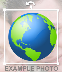 Editar com sua foto este efeito livre para colar o mundo sobre ele 