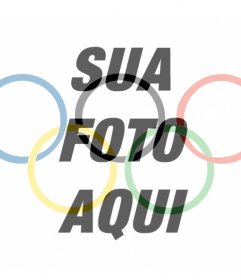 Bandeira com o símbolo dos Jogos Olímpicos como um filtro para colocar em sua foto