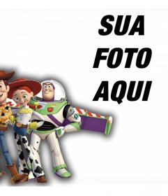Personagens de Toy Story em suas fotos com este efeito em linha
