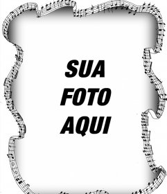 As notas musicais Frame de retrato para colocar sua foto
