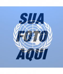 Bandeira das Nações Unidas para colocar sobre sua foto