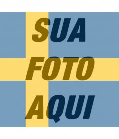 Efeito da foto da bandeira sueca para sua foto