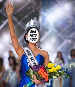 Fotomontagem de Miss Universo Filipinas para enviar sua foto