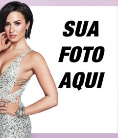 Efeito livre foto com a cantora Demi Lovato