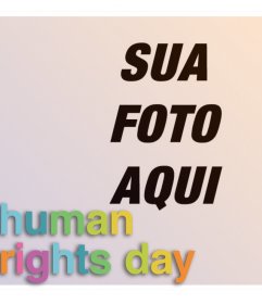 Efeito da foto do Dia dos Direitos Humanos no seu