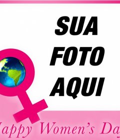 Cartão para fazer upload de uma foto e comemorar Editar Feminino Dia