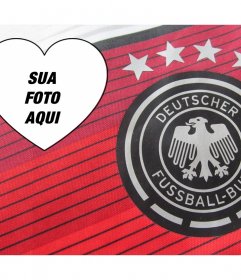 Efeito com escudo e uma camisa de time de futebol Alemanha para editar efeito de
