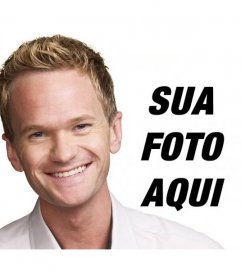 Fotomontagem de Barney de How I Met Your Mother para personalizar com sua foto e texto