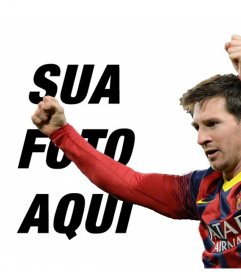 Fotomontagem com Messi Barca para colocar sua foto