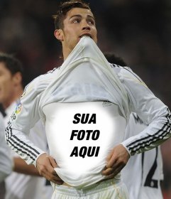 Criar colagens de fotos com Cristiano Ronaldo e fazer o upload de uma imagem que