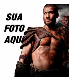 Fotomontagem com Spartacus Blood and Sand série