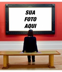 Fotomontagem para colocar sua foto em um museu de arte, aos olhos de um visitante