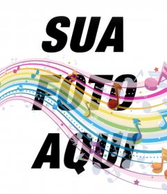 notas musicais em suas fotos com este efeito em linha 