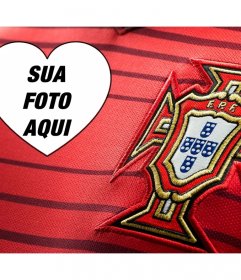 Fotomontagem de personalizar com sua foto e apoiar a equipa de futebol de Portugal
