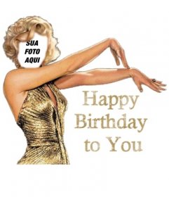 Cartão de feliz aniversário do aniversário Marilyn Monroe personalizável