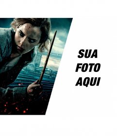 Fotomontagem com Hermione dos filmes de Harry Potter 