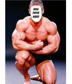 Efeito de um homem muscular competição 