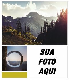 Colagem de florestas, montanhas e lugares desconhecidos com um toque indie