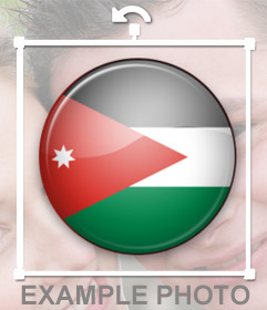 Montagem de fotos on-line para colocar a bandeira da Jordânia na sua foto