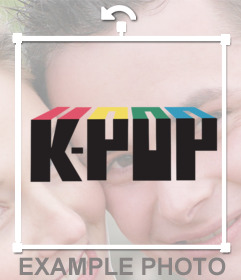 Etiqueta com o logotipo de K-Pop para suas imagens