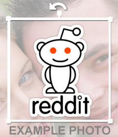 Etiqueta do, fórum internet Reddit Logo famosa para colocar em sua foto
