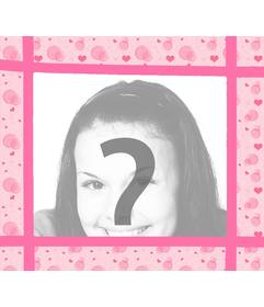 Pink frame com corações e bolhas de fundo para colocar a sua foto