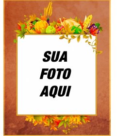 Moldura com alimentos outono 