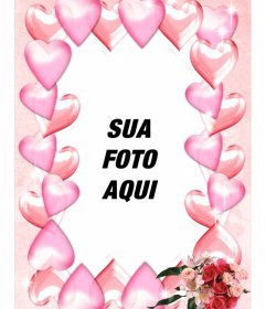 Photo frame para decorar a sua imagem com corações 