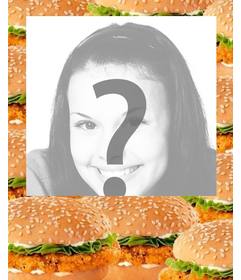 Frame da foto decorado com hambúrgueres