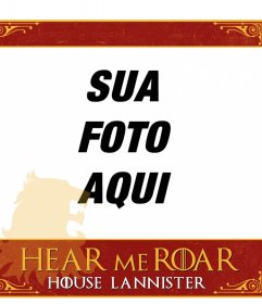 Jogo de Lannister of Thrones temático quadro para obter a sua foto do perfil
