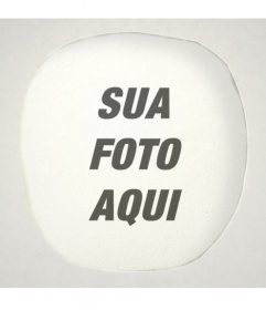 Moldura redonda com papel texturizado com um buraco no centro e um filtro de papel