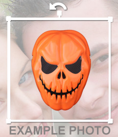 Máscara de abóbora para disfarçar-se em suas fotos on-line