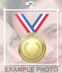 Medalha de ouro para colar suas imagens on-line
